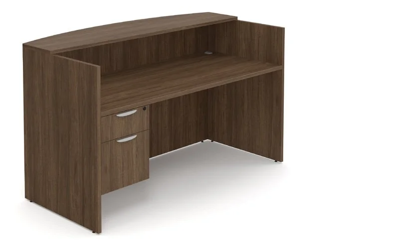 Classic Straight Reception Desk with Transaction Counter – 71 × 30