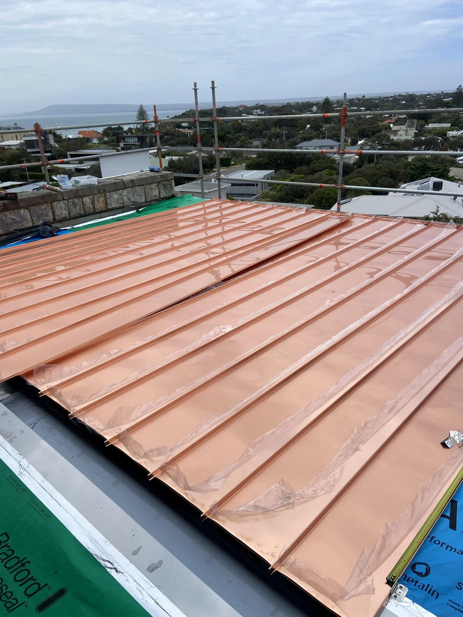 St Mary’s Star of the Sea, Sorrento: new copper looking out to the bay