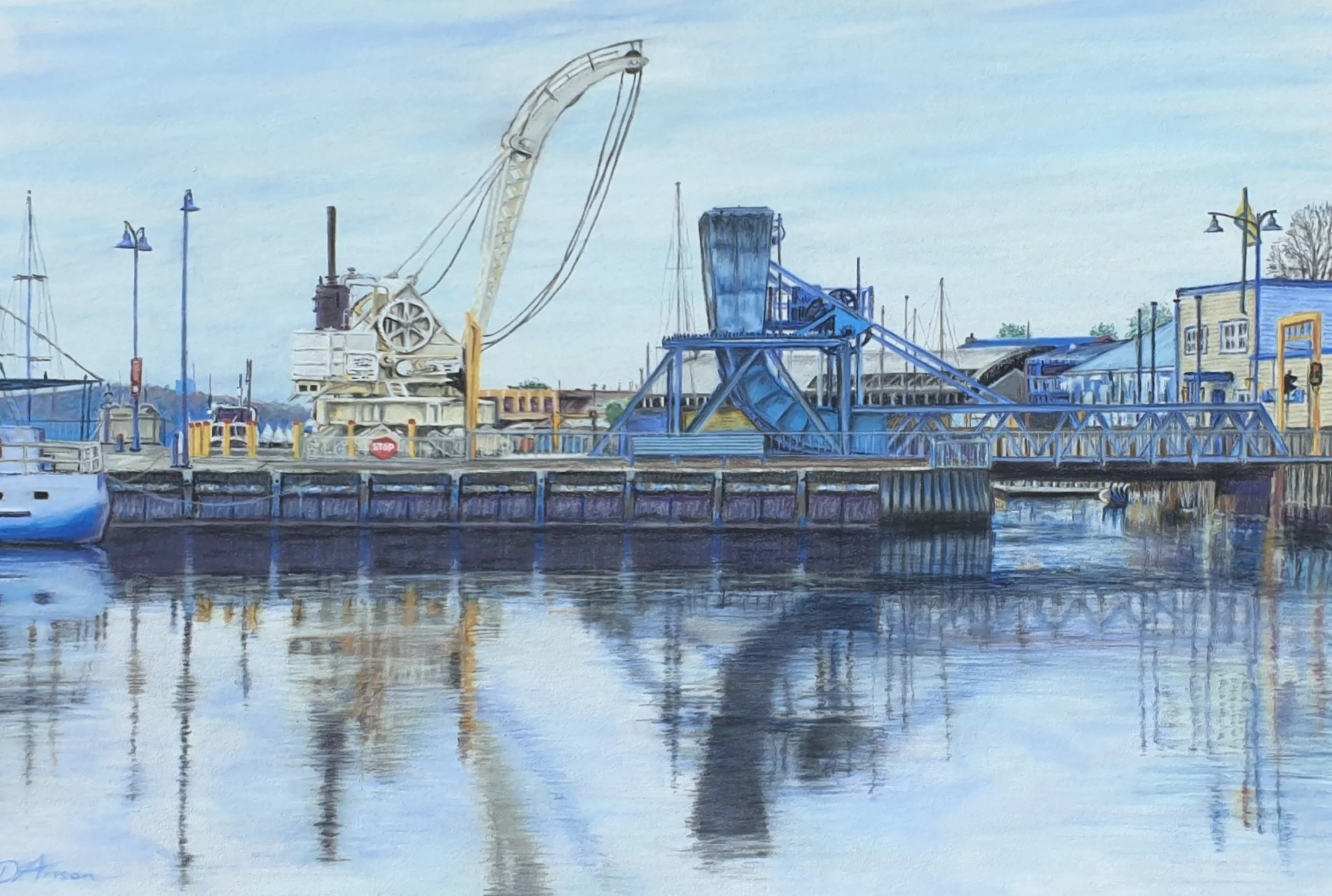 Dot Anson
Constitution Dock, Hobert, pastel 