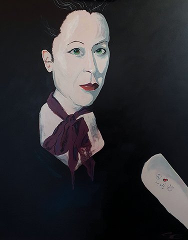 SC Gauthier, "Self Portrait," acrylic