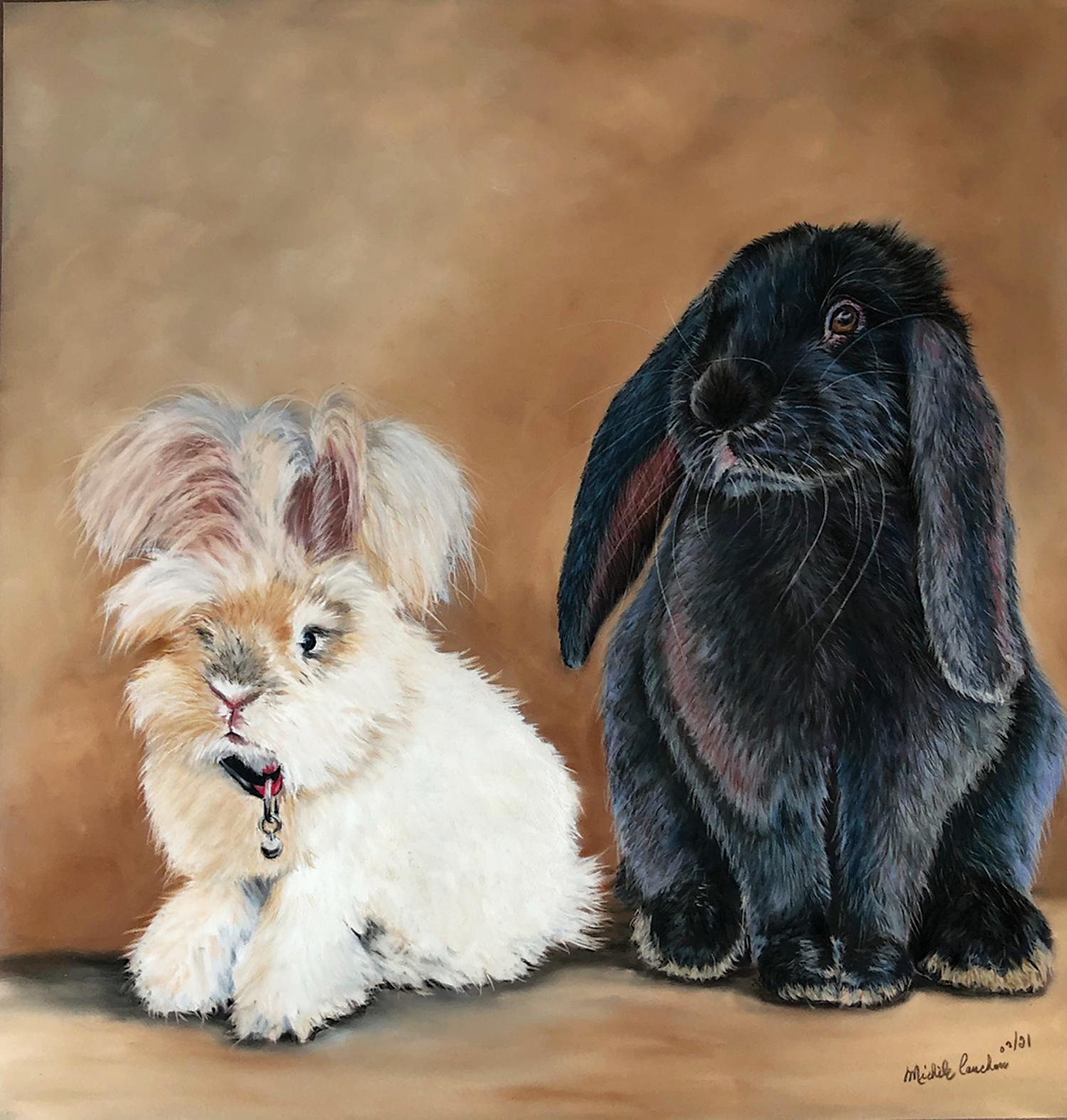 Michele Cauchon  
Loki & Arya, pastel