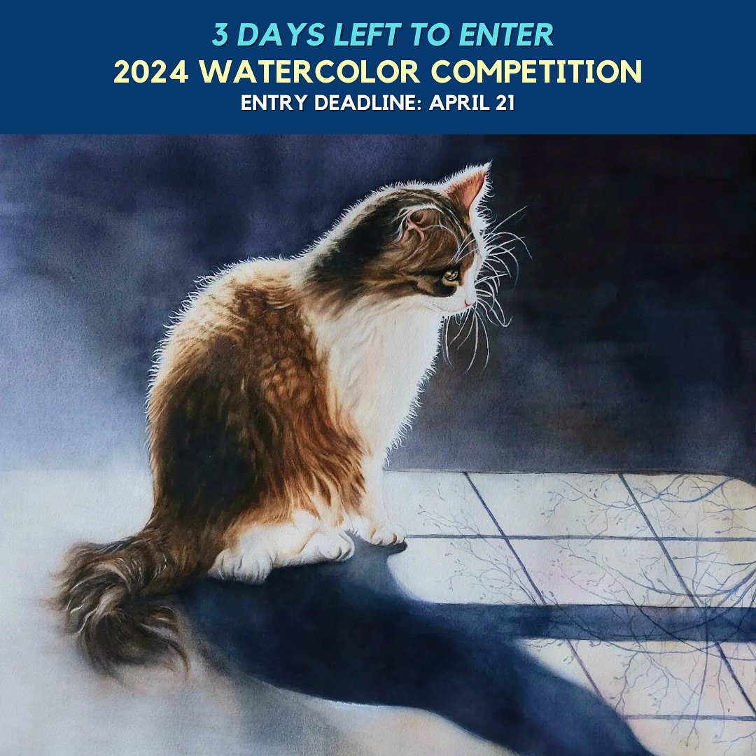 ONLY THREE DAYS LEFT TO ENTER | The deadline for Art and Color 365 Magazine&rsquo;s 2024 Watercolor Competition is Sunday, April 21 at midnight (local time). For complete information or to enter, check our links in bio.

PRIZES: FEATURE MAGAZINE STOR