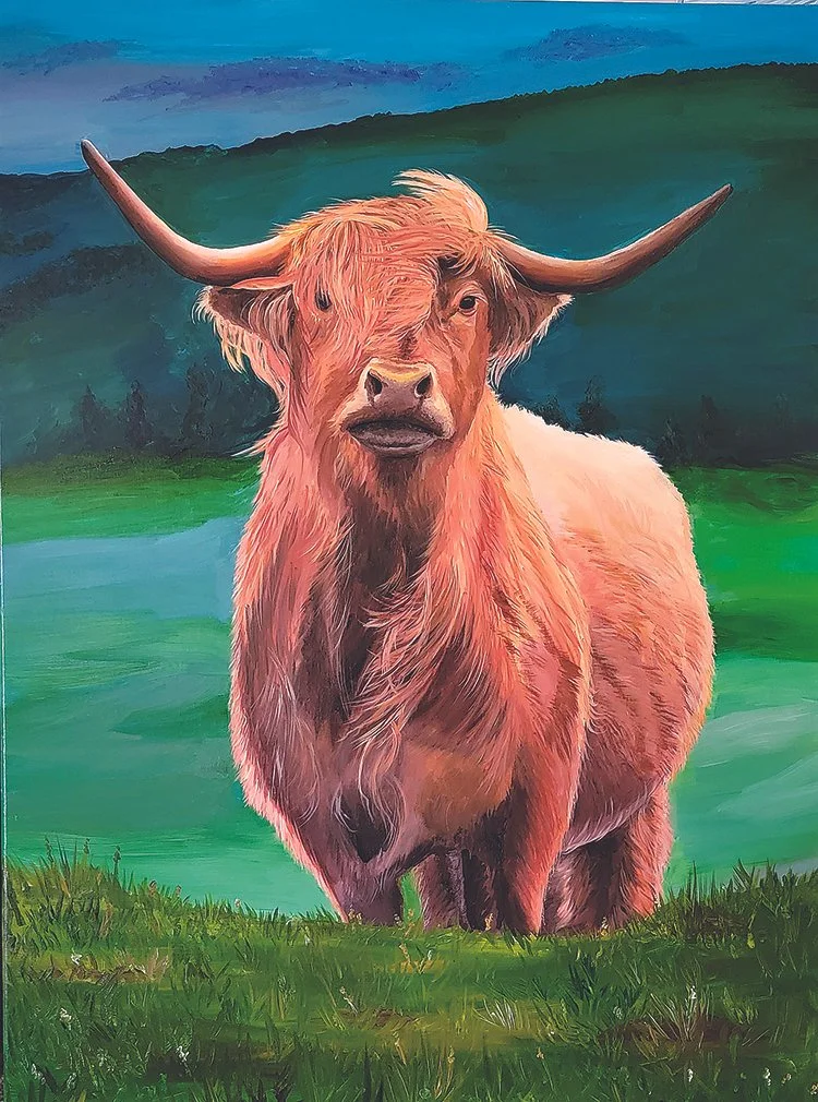 Artistic Recognition: Lynn David
"Scottish Highland," acrylic