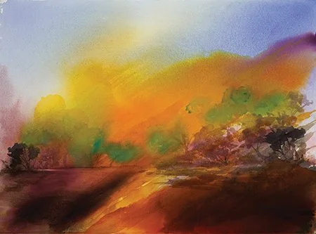Sonia Slavtcheva
Golden Embrace, watercolor