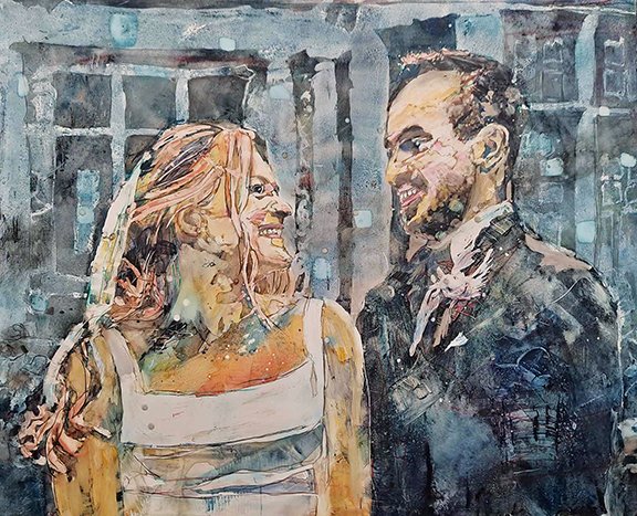 Eileen Sudzina, "Wedding Day,"
watercolor