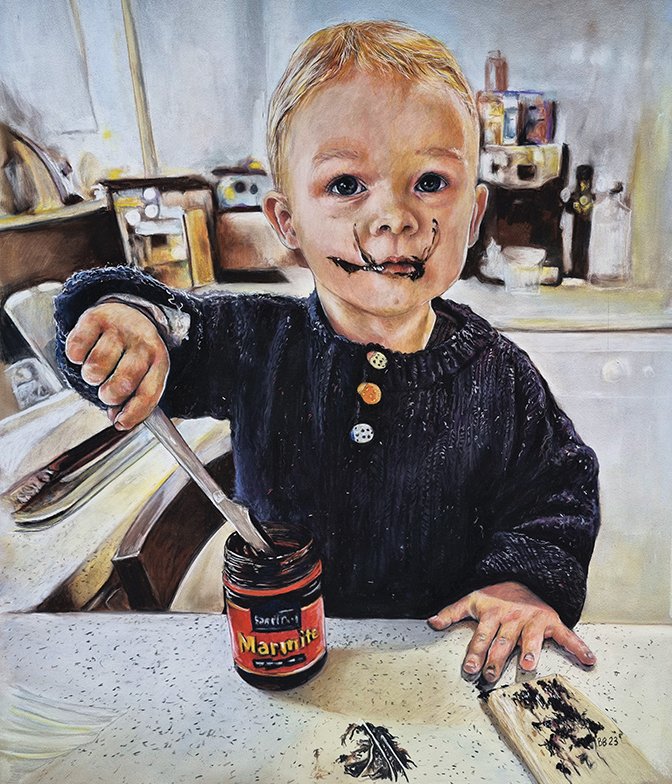 Bernadette Ballantyne, "Kiwi Kid," pastel