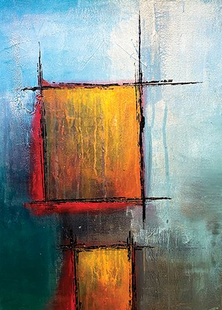 Mark Sajatovich
Rooftops, acrylic