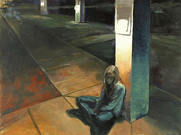 Aaron Krone, "Stepping Stones," Oils