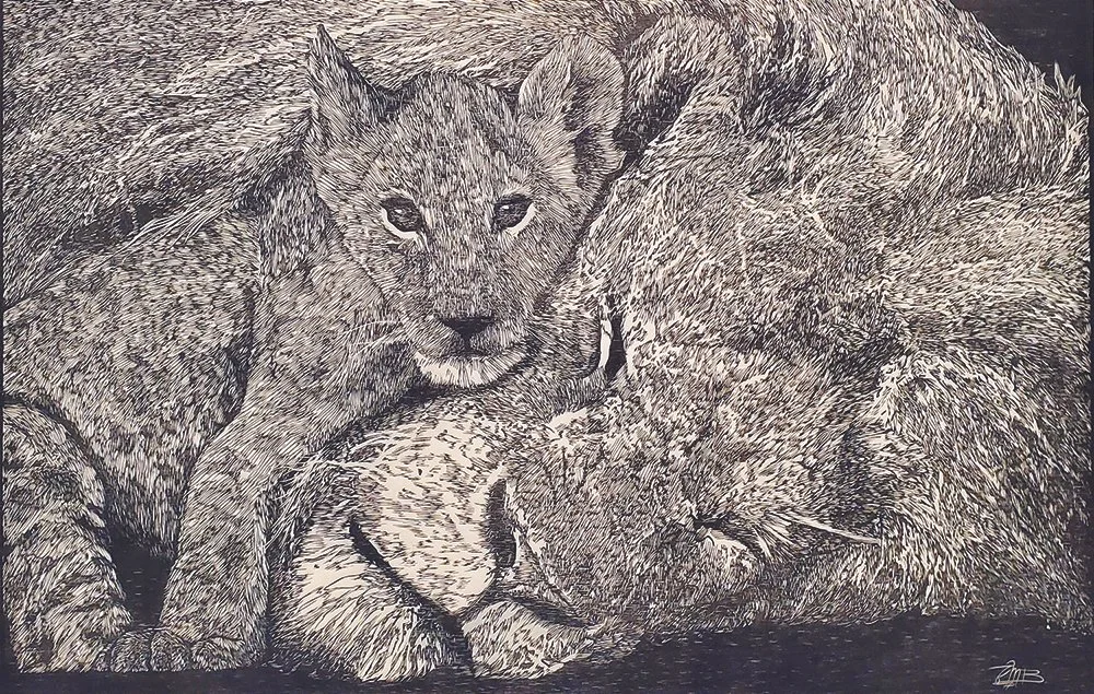 Artistic Recognition: Jared Barbick
"The Impact of Loss," woodcut