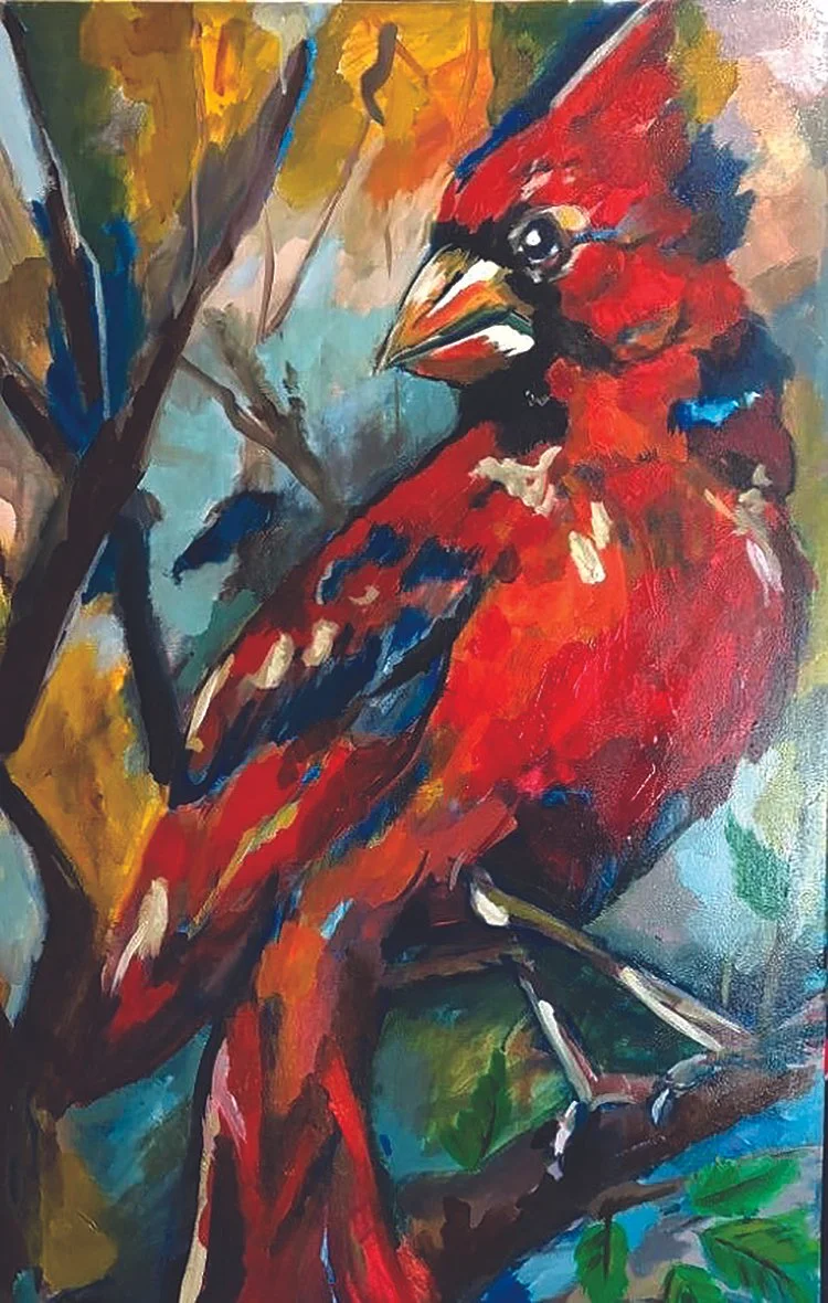 Honorable Mention: Casey Greene
"Cardinal," acrylic