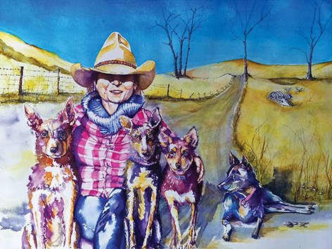 Alix O'Neil, "Women Colour Our Land,"
watercolor