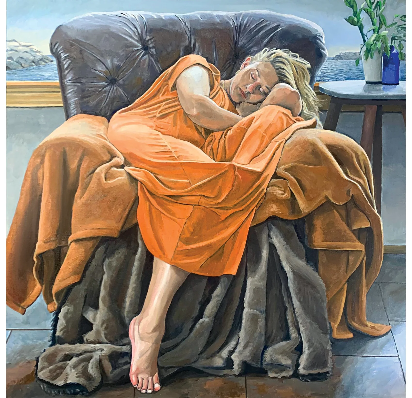 Justin White
Flaming Steph, oil