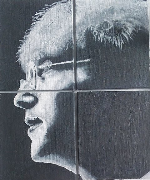 Lauren Walker, "John Lennon," acrylic