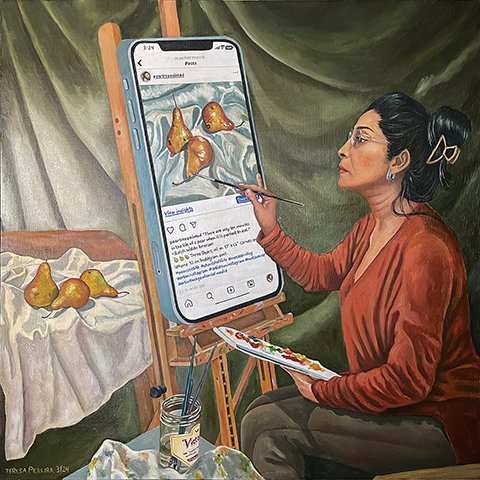 Teresa Pereira, "Meta-phorical Pears," oil