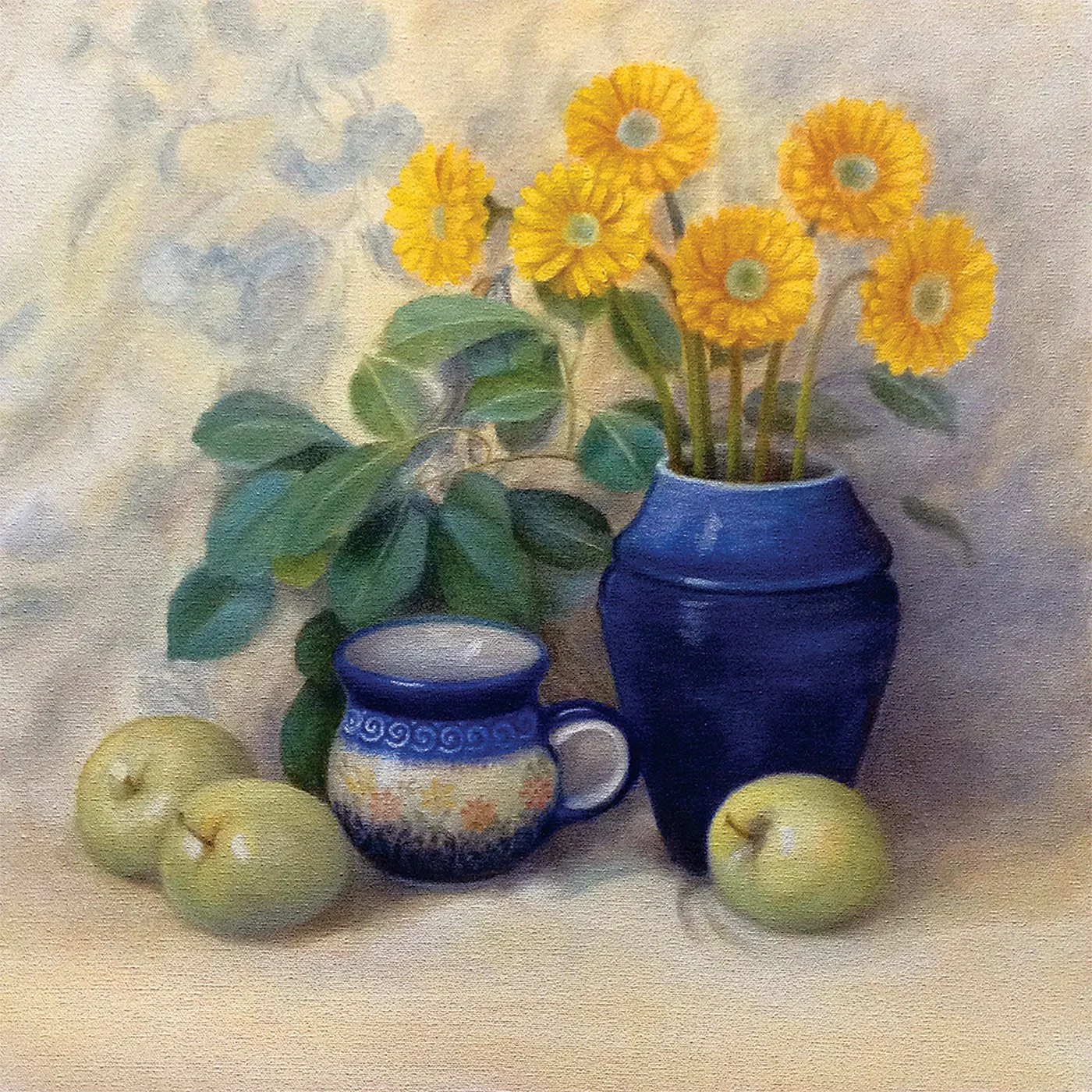 Tatiana Roulin
Gerberas And Apples, oil
