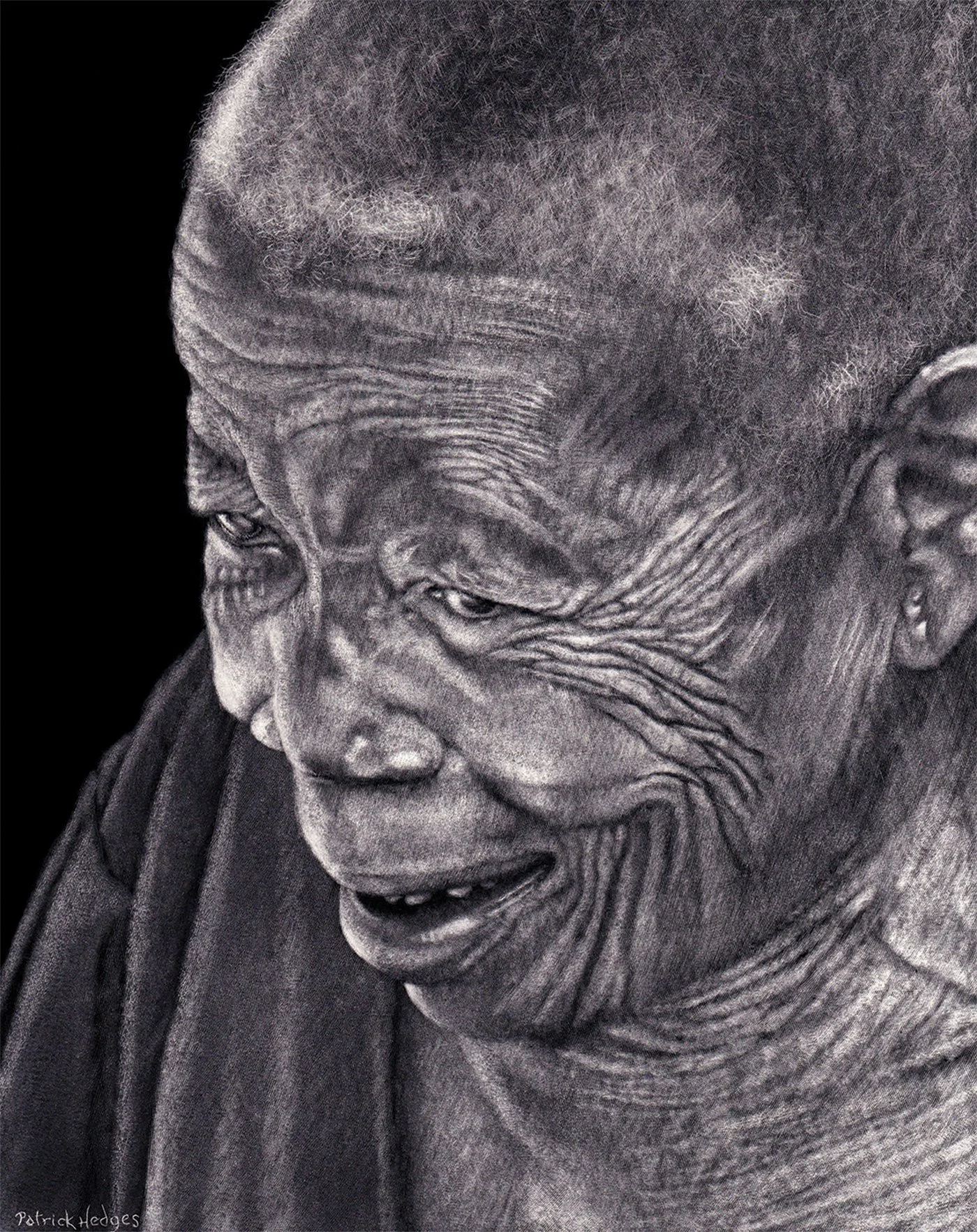 Patrick Hedges
Somba woman, scratchboard