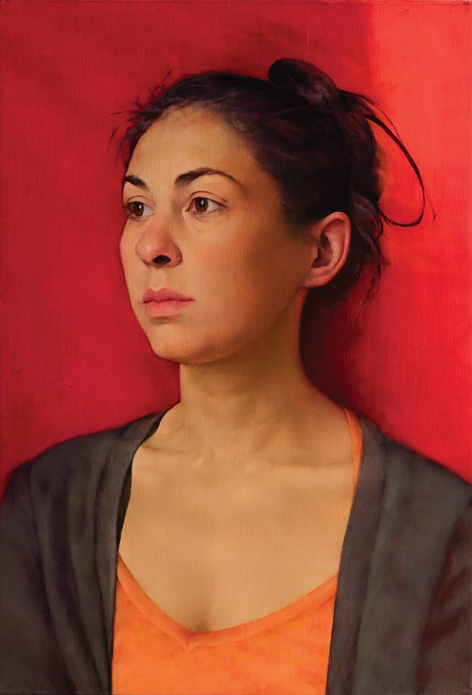 Alessandra Marrucchi
Portrait with Red Background, oil