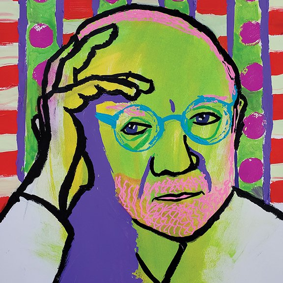 Alicia Harvey, "Matisse in Green," acrylic
