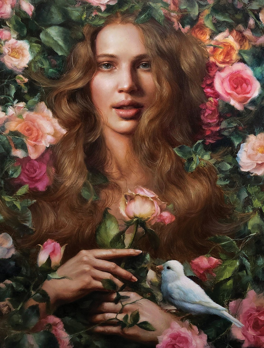 Felicia Feldman, "The Rose Tree," oil