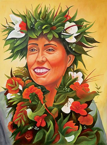 Steffi Rodigas, "Jacinda Ardern - A Face of Peace," oil
