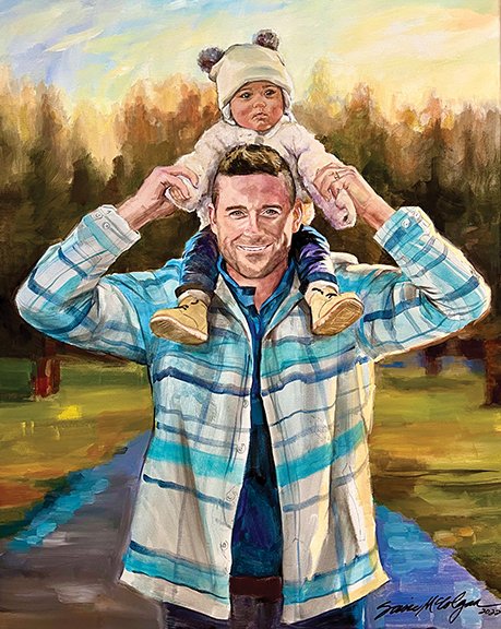 Susie McColgan, "Daddy's Girl," acrylic