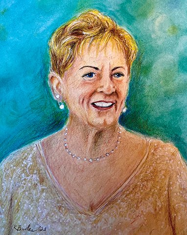Kathy Bowles, "Sharon," mixed media