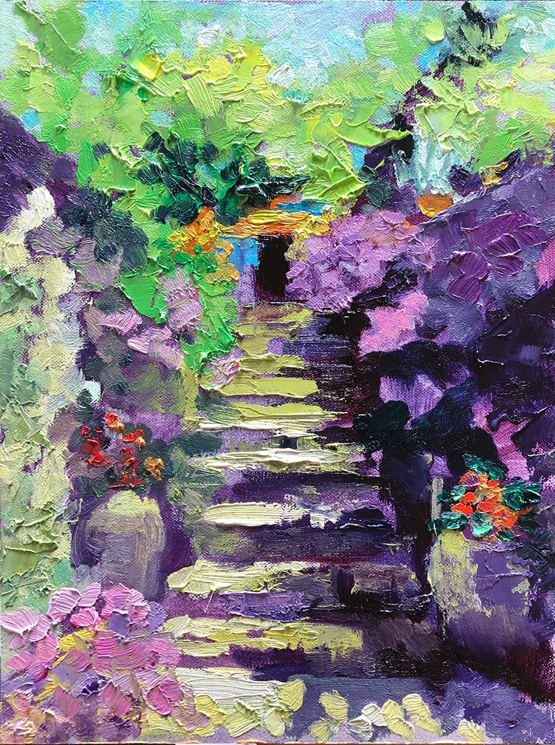 Lisa Bernstein
Lilac Steps, oil