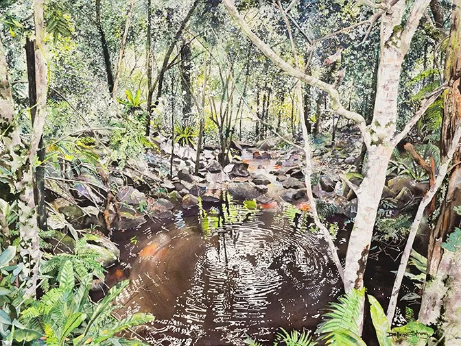 Dellene Strong
"The Big Scrub,"
watercolor