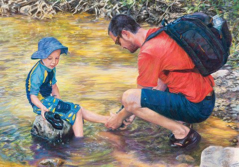 Lori Dawson, "Austin and Oliver," pastel