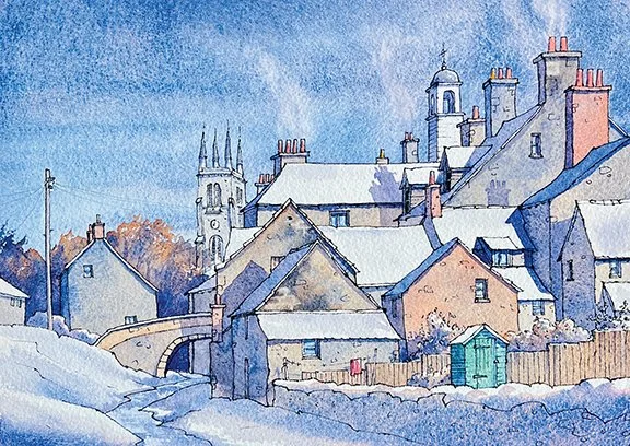 Matty Burnham
"Helmsley," watercolor and ink