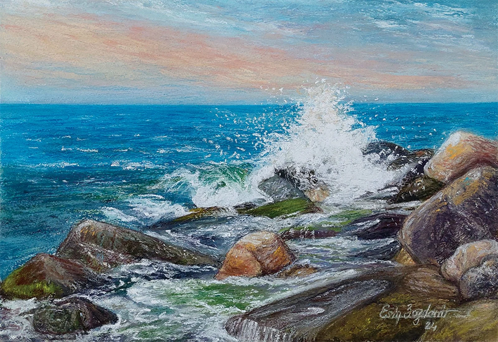 Esin Bozdemir
Symphony of Waves, pastel 
