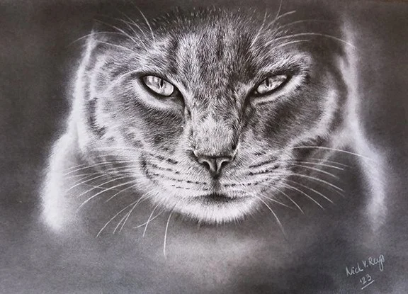Nick Reys, "The Wild Hunt," graphite