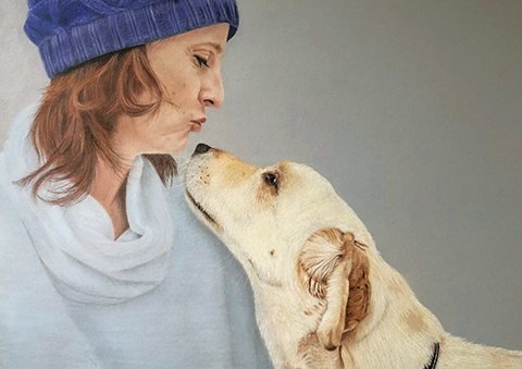 Tasha Waller, "Best Friends," colored pencil