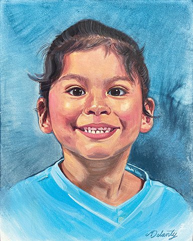 Michelle Delanty "Isaiah,"
watercolor/gouache
