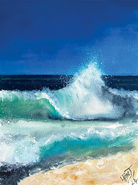 Lizzie Jayne
"Caribbean Blue," watercolor