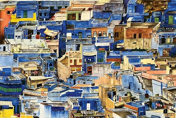 Neena Mehrok
"Blue City", watercolor