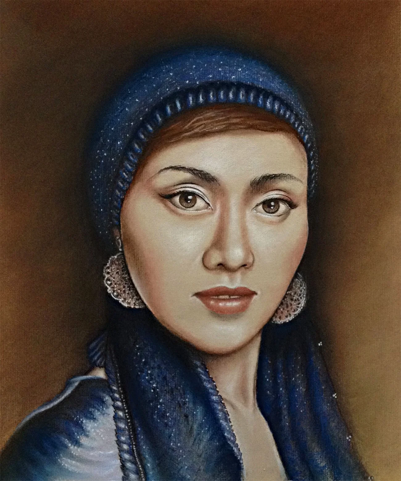 Tatiana Roulin
Girl in a Blue Scarf, mixed media
