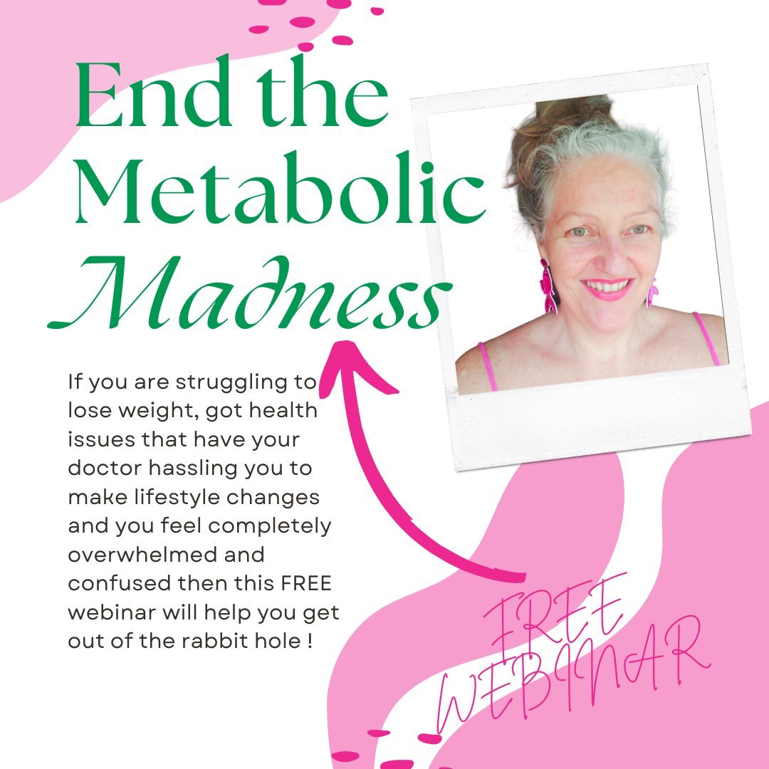 If you are stuck in the never ending cycle of yoyo dieting AND feel exhausted, unwell or maybe have your GP frowning and telling you to make some changes then register here  https://bit.ly/EndtheMetabolicMadnessrepeat 
A few small changes can make al