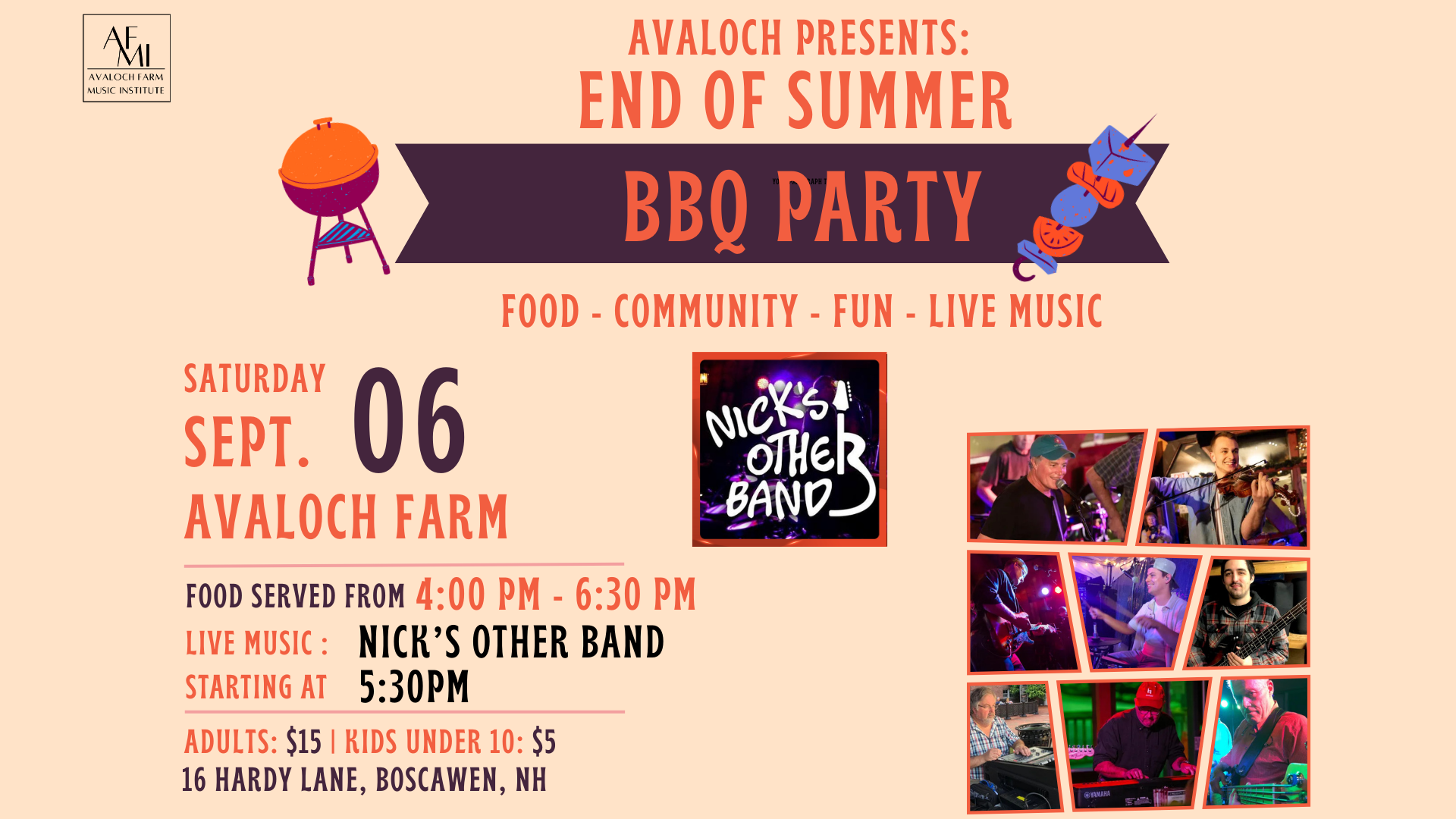 END OF SUMMER BBQ PARTY with Nick’s Other Band