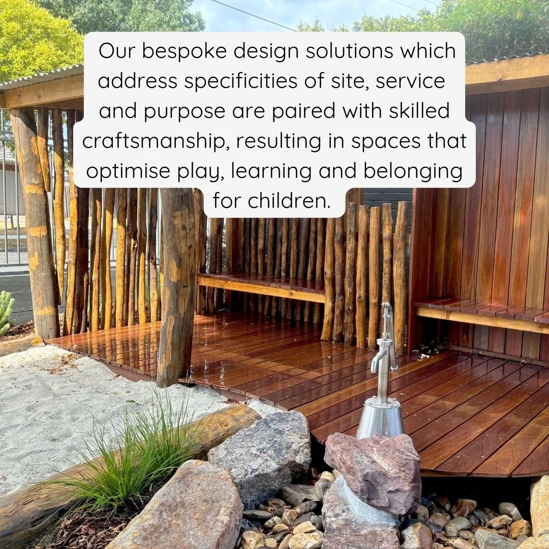 Childhood is fleeting. 
And foundational to the rest of a person&rsquo;s life. 

Young children in Australia spend an average of 25.9 hours on a screen and 34.2 hours per week in formal early childhood education and care. The spaces we provide for th