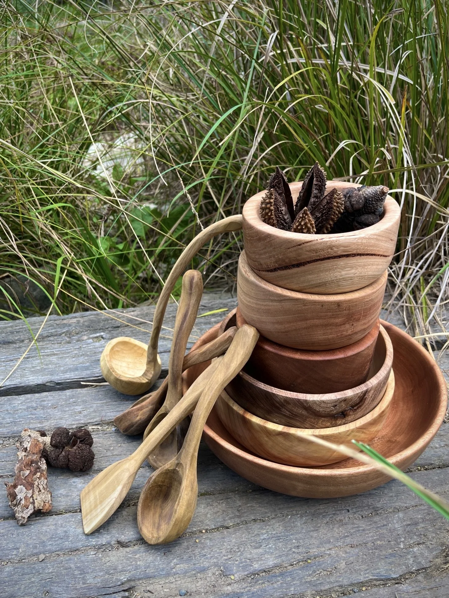 handcrafted bowls and spoons.JPG