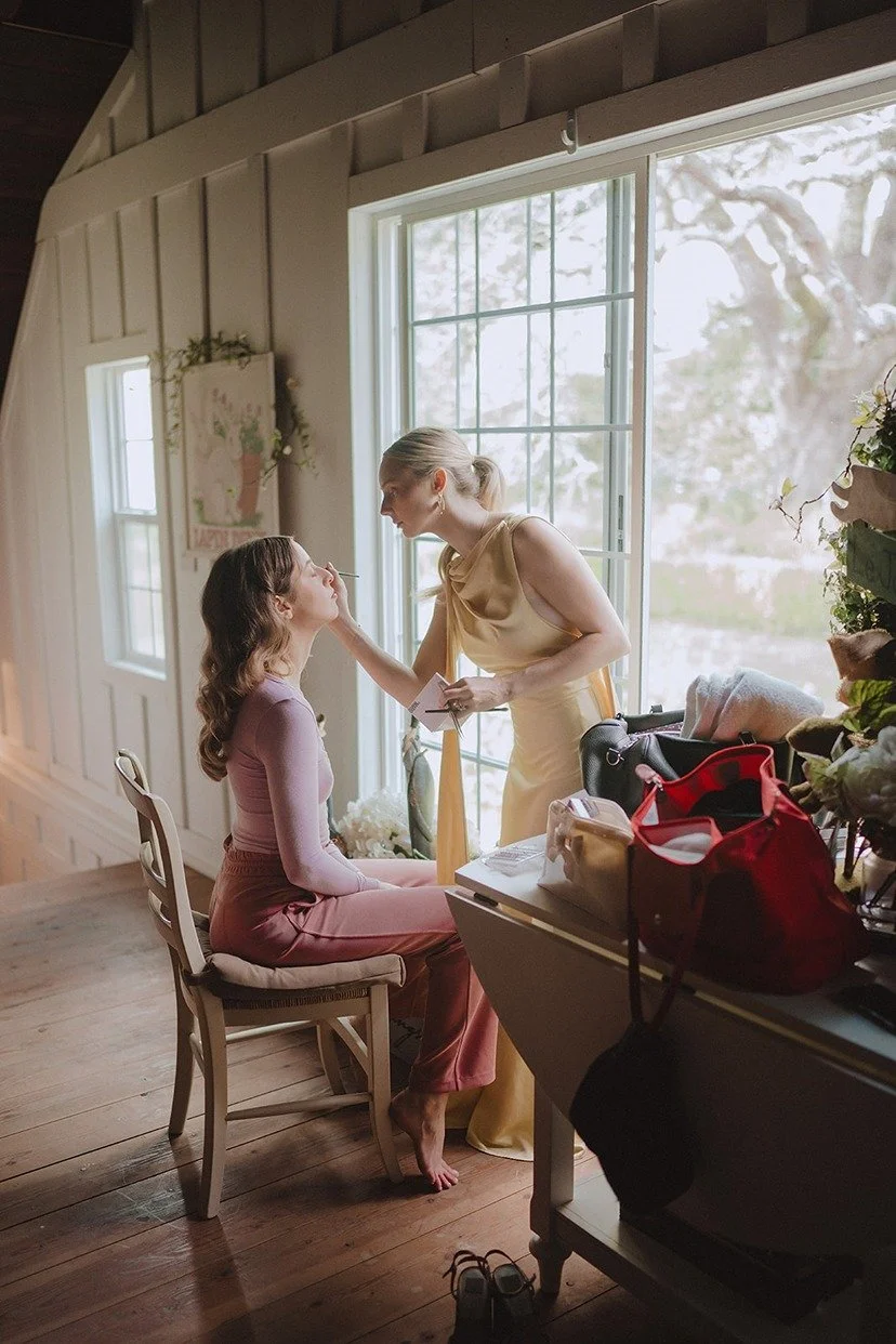 the bride getting ready at a wedding venue in sonoma county ca
