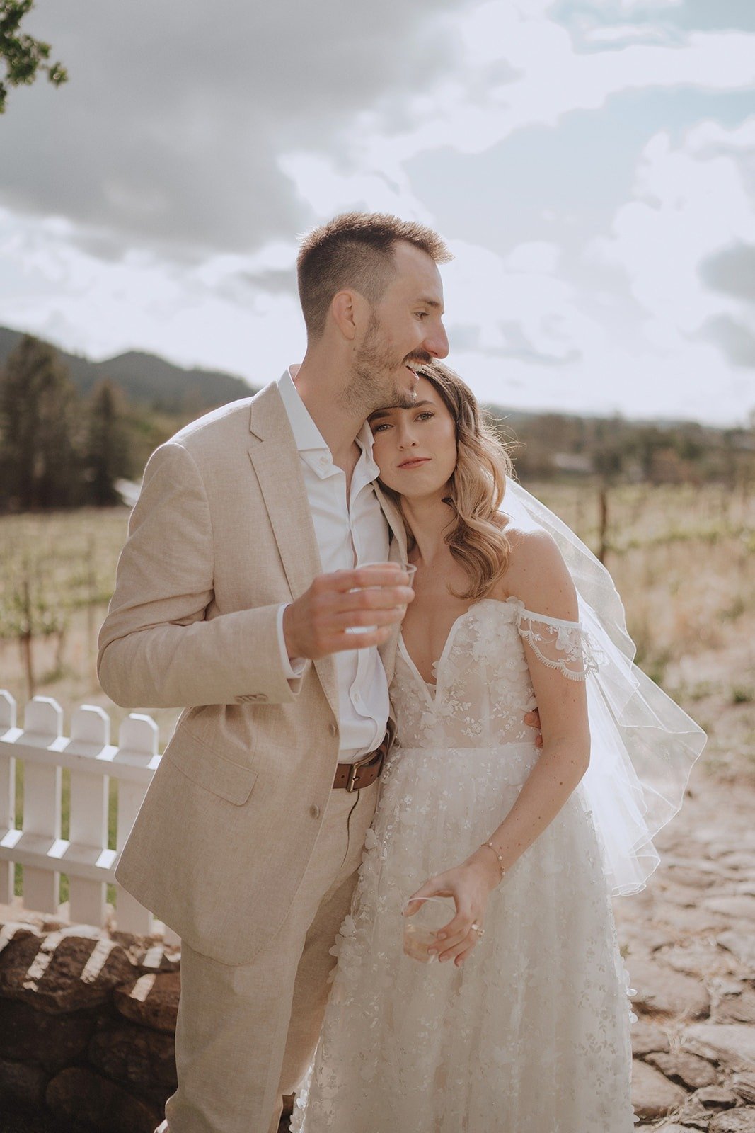 the bride and groom at one of the wedding venues in napa and sonoma