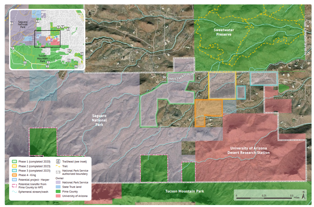 Map showing area of land that was acquired.