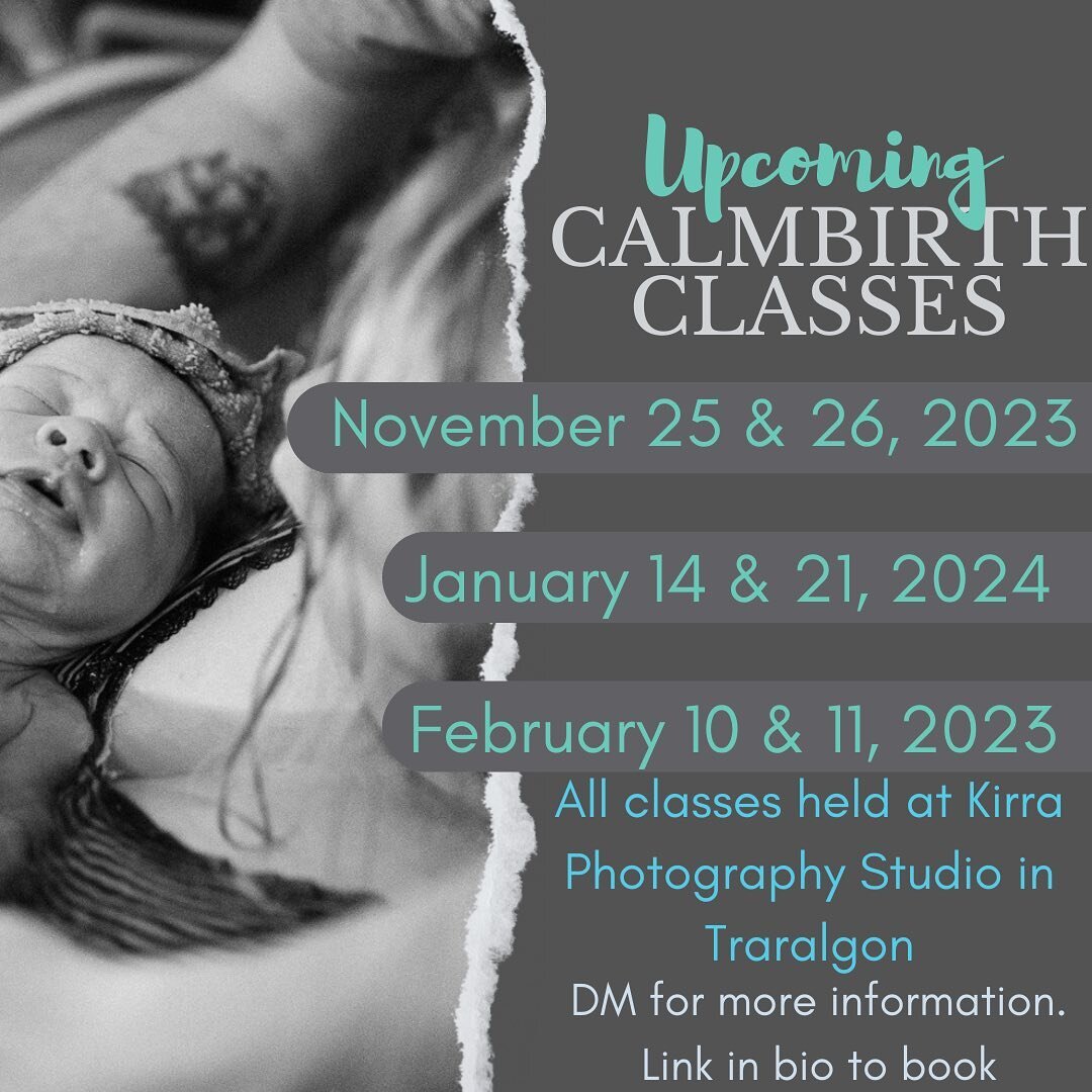 Upcoming classes!! 🙌
Calmbirth classes are all held in the beautiful light-filled studio of @kirraphotography. 
🤰The ideal time to attend an antenatal education class is between 24-34 weeks gestation - but earlier or later is also fine! 🧘&zwj;♀️Ca