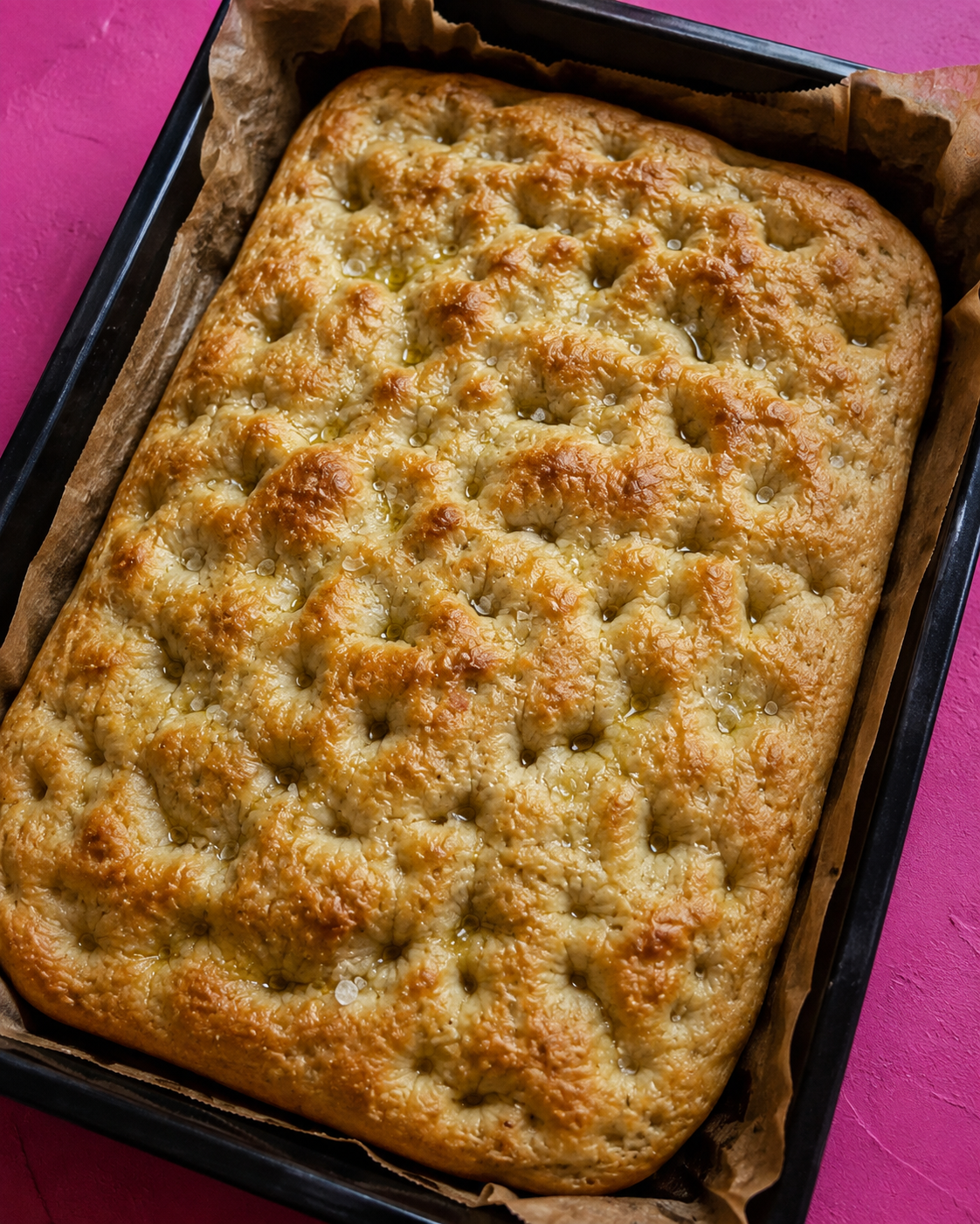 focaccia · die geometrie des teiges
