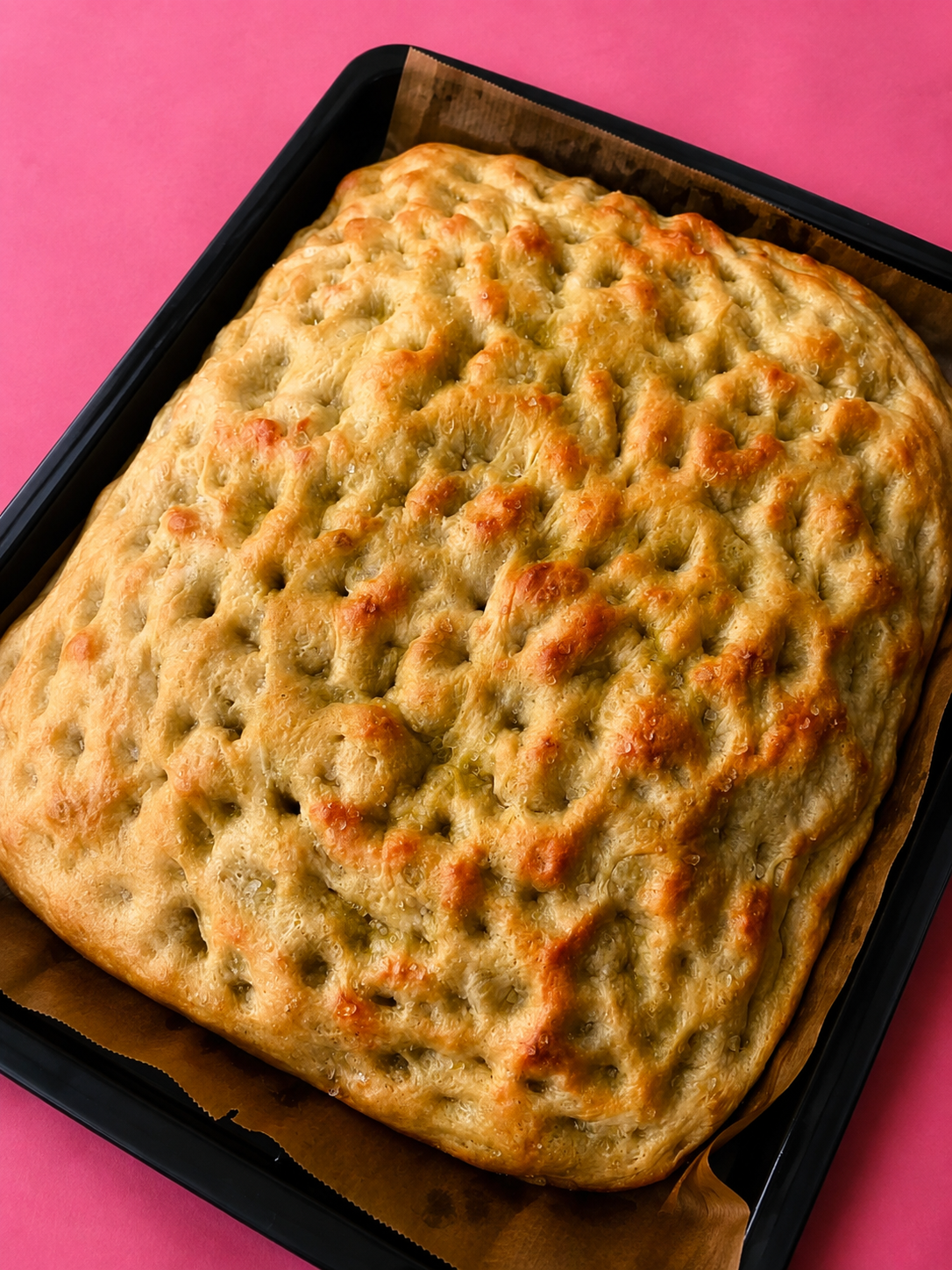 focaccia · die geometrie des teiges