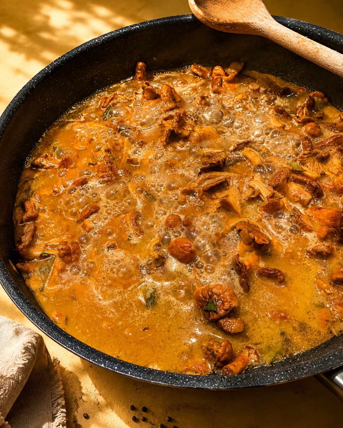 feenringe · pfifferlingsgold · eine sauce aus dem wald