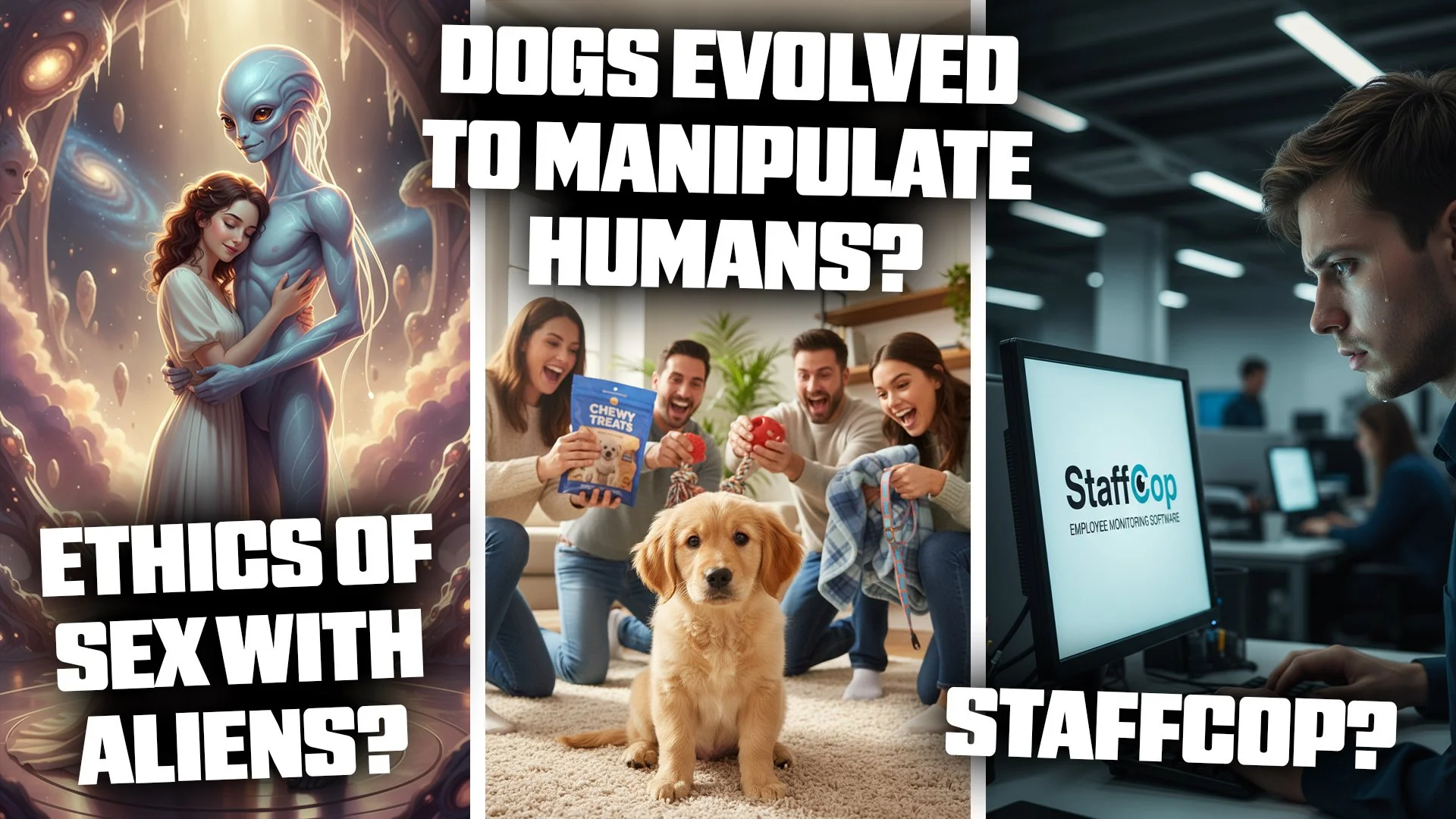      &nbsp;          

 
   Academics are arguing about the ethics of sex with aliens, dogs have evolved literal “puppy eyes” just to manipulate us and StaffCop is quietly transforming your workplace into a digital panopticon. This week, we’re plungi