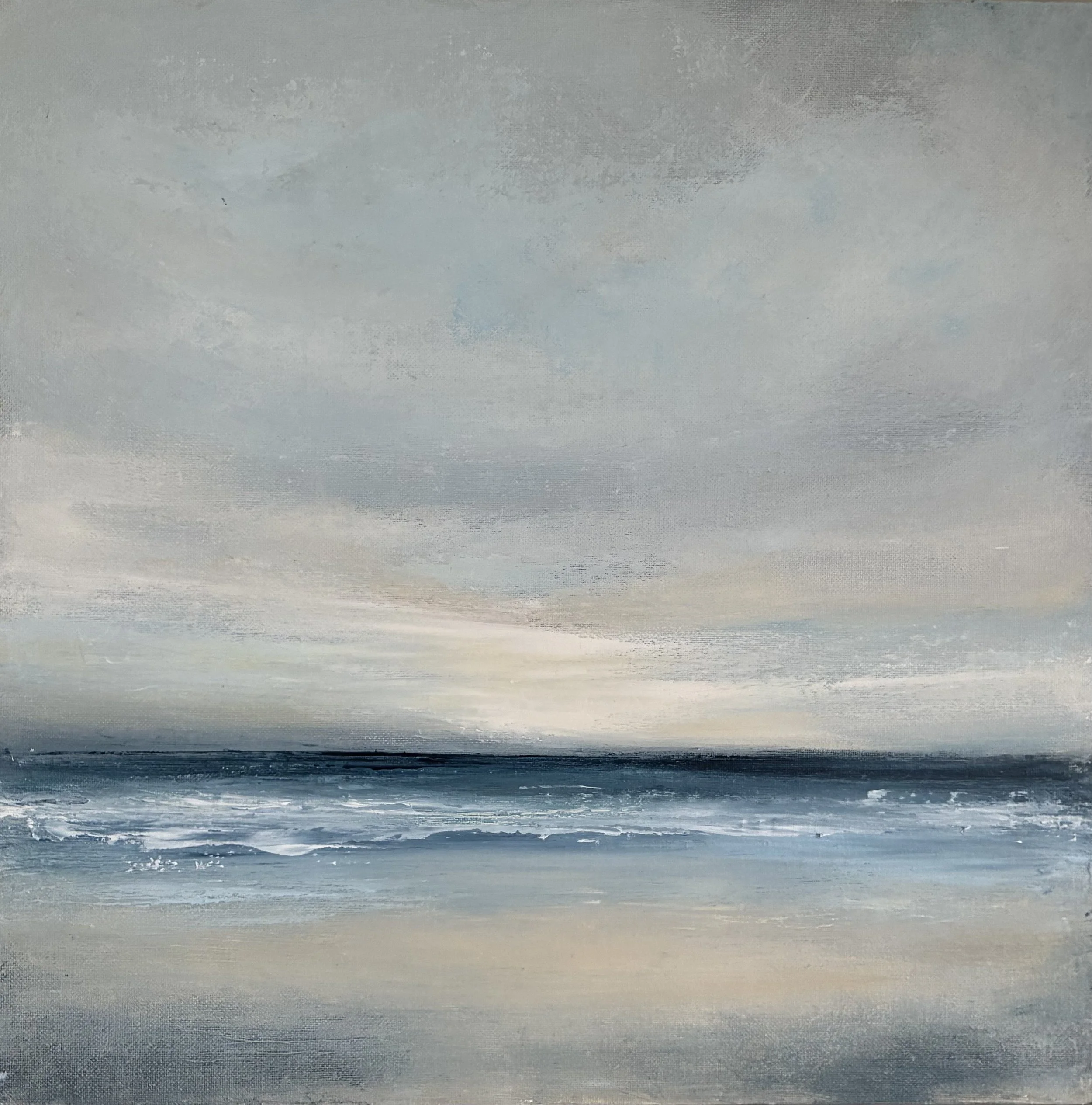 Late Afternoon, oil on panel, 30 cm x 30 cm, via British Contemporary Art